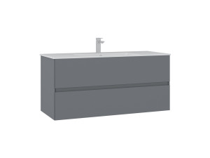 Móvel para lavatório «Nest 121 v2» - 121 x 51 x 55 cm - Cinza mate