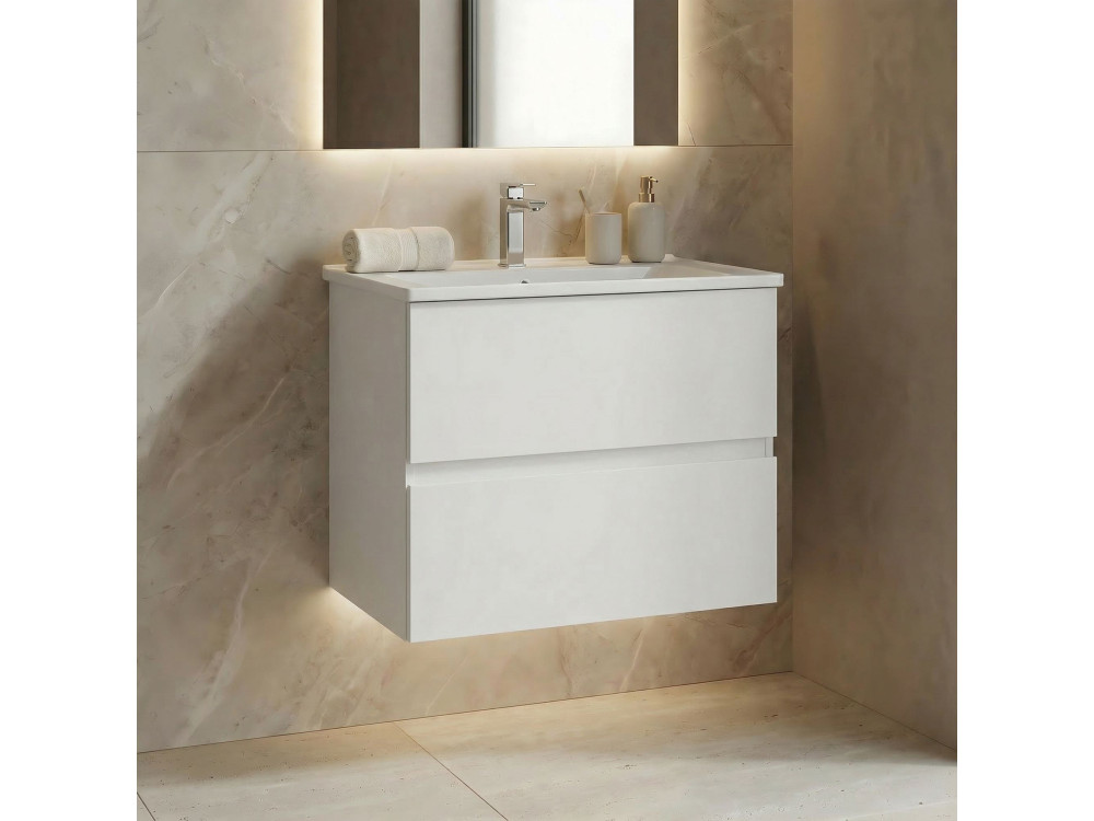 Móvel para lavatório «Nest 71 v2» - 71 x 51 x 55 cm - Branco mate