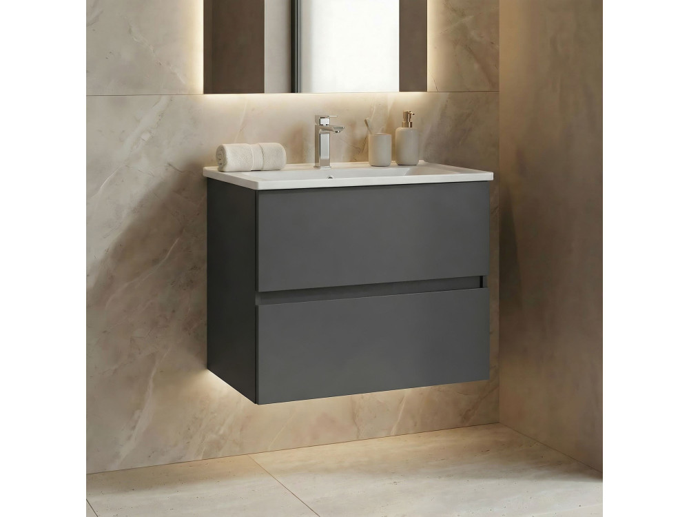 Móvel para lavatório «Nest 71 v2» - 71 x 51 x 55 cm - Antracite mate