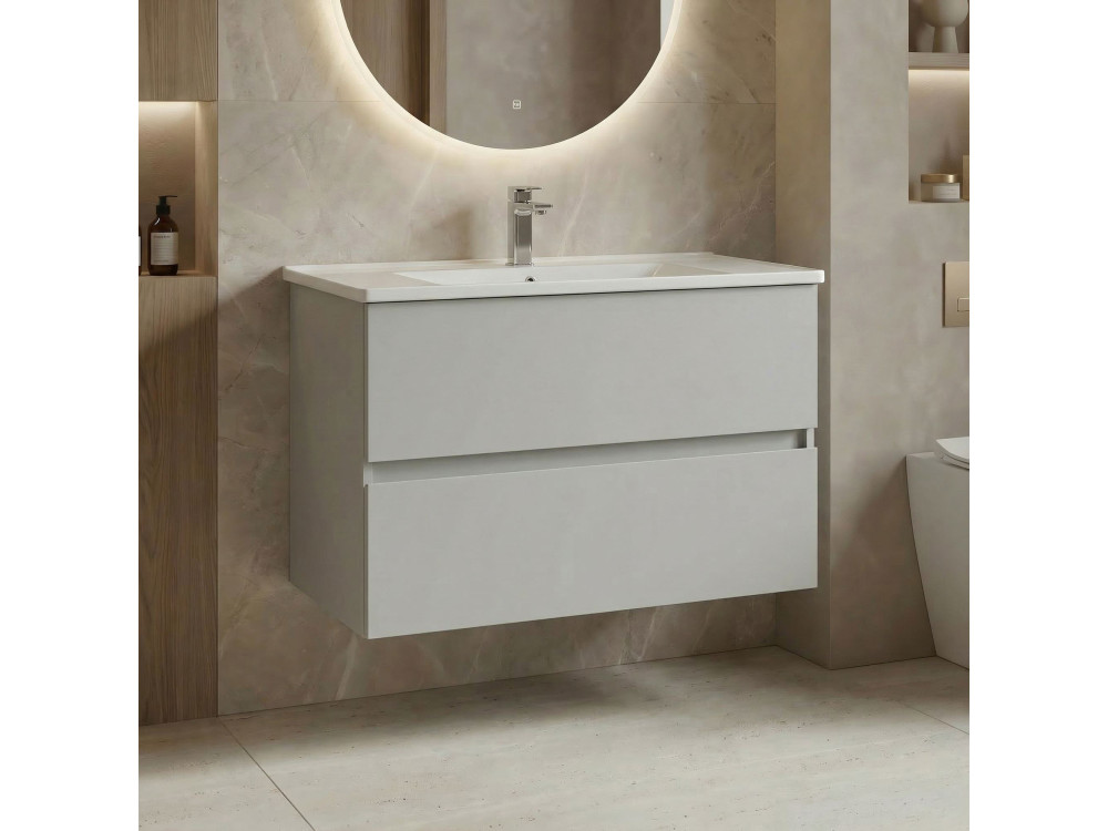 Móvel para lavatório «Nest 91 v2» - 91 x 51 x 55 cm - Matte Cashmere