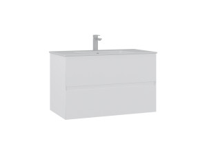 Móvel para lavatório «Nest 91 v2» - 91 x 51 x 55 cm - Branco mate