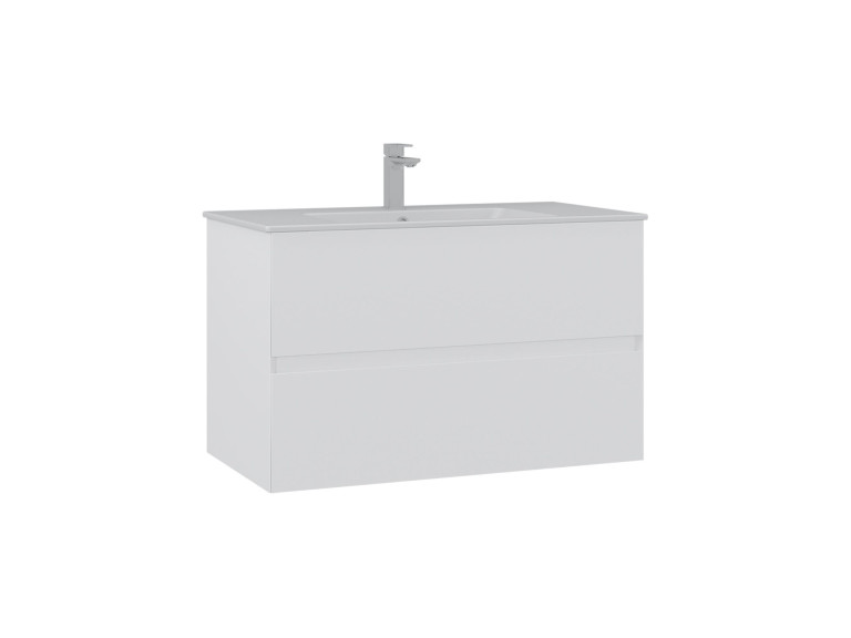 Móvel para lavatório «Nest 91 v2» - 91 x 51 x 55 cm - Branco mate