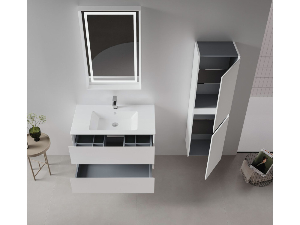 Móvel para lavatório «Nest 91 v2» - 91 x 51 x 55 cm - Branco mate