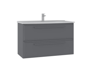 Móvel de lavatório «Nuvola 100 v2» - 100 x 50 x 62 cm - Cinza