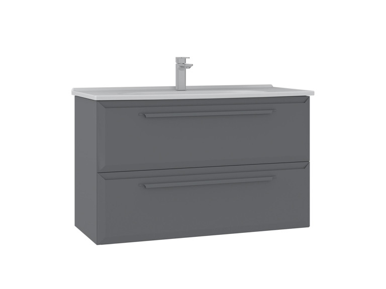 Móvel de lavatório «Nuvola 100 v2» - 100 x 50 x 62 cm - Cinza