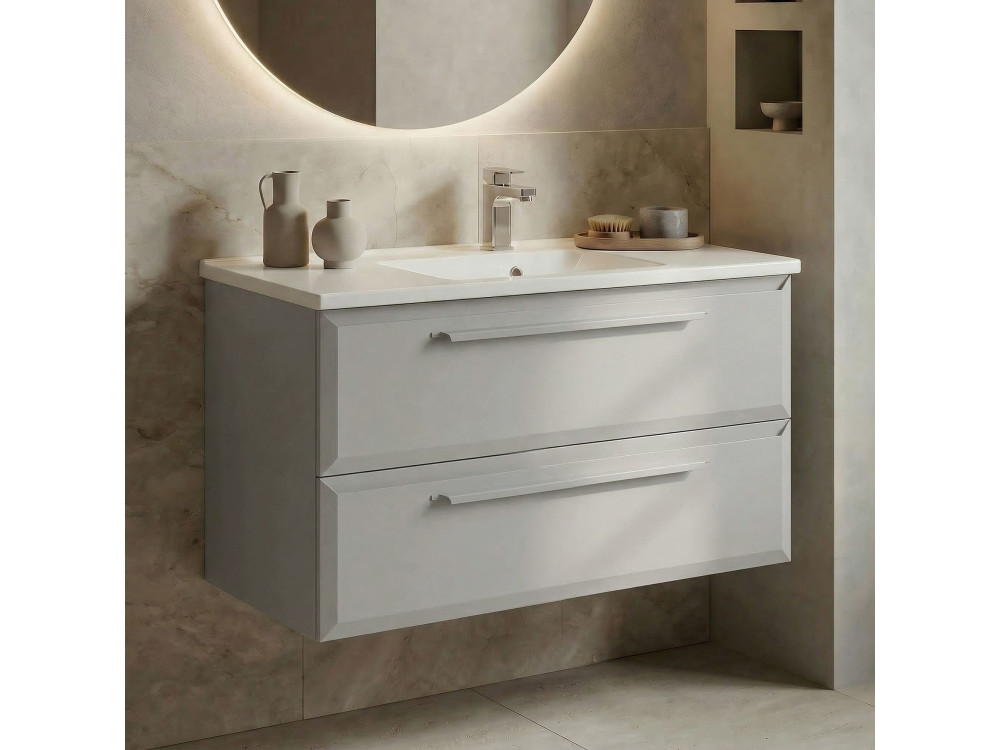 Móvel de lavatório «Nuvola 100 v2» - 100 x 50 x 62 cm - Cashmere
