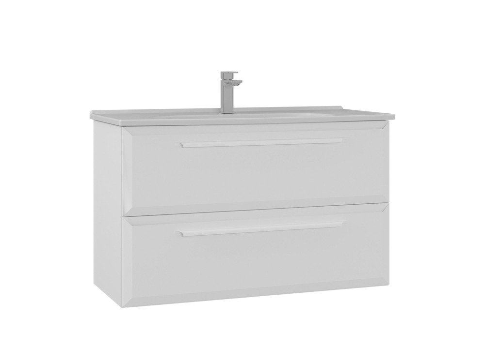 Móvel de lavatório «Nuvola 100 v2» - 100 x 50 x 62 cm - Branco