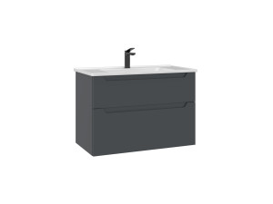 Móvel para lavatório «Messina 85 v2» - 85 x 45 x 55 cm - Antracite mate