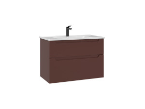 Móvel para lavatório «Messina 85 v2» - 85 x 45 x 55 cm - Vermelho mate