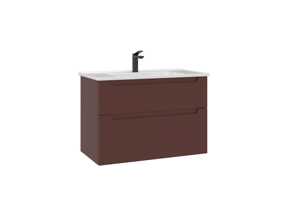 Móvel para lavatório «Messina 85 v2» - 85 x 45 x 55 cm - Vermelho mate