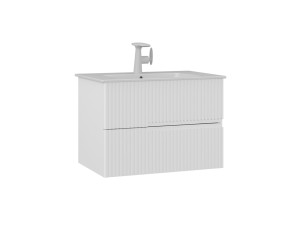 Móvel para lavatório «Moonlight 70 v2» - 71 x 51 x 51 cm - Branco mate
