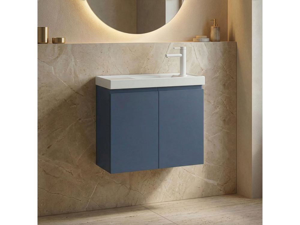 Móvel de lavatório «Ferla 60» - 60 x 22 x 50 cm - Azul Petróleo