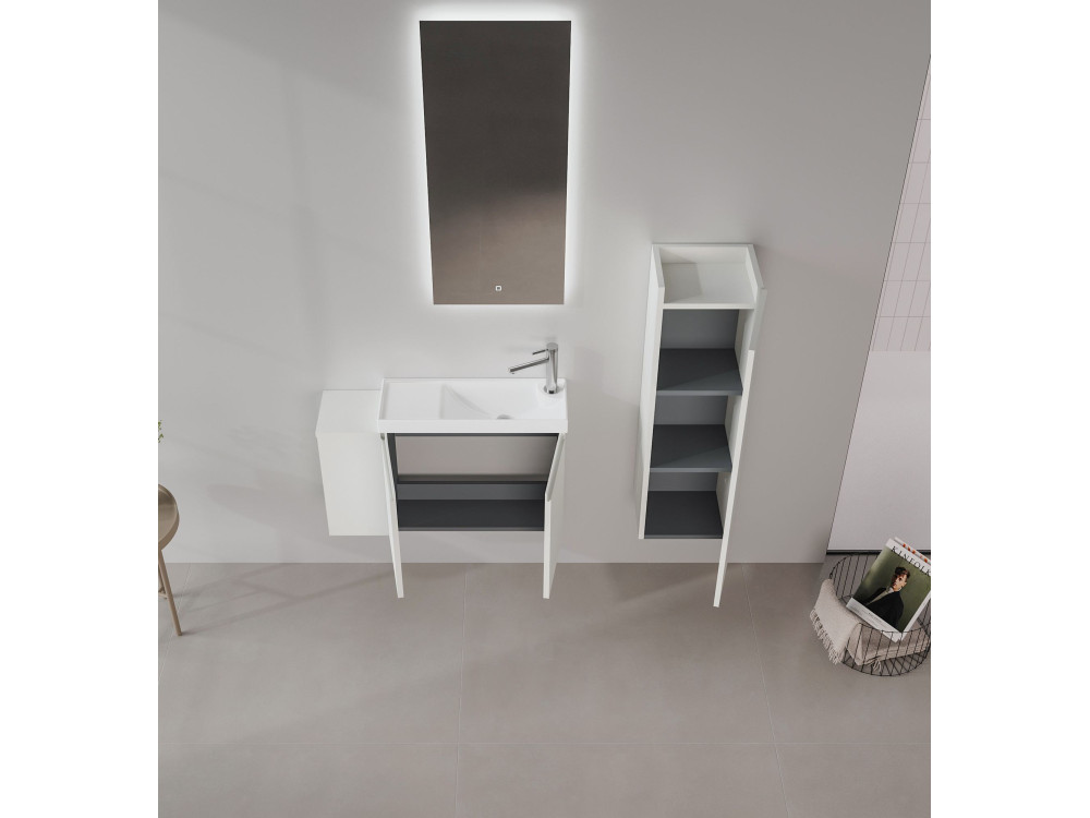 Móvel para lavatório «Ferla 80» - 80 x 22 x 45 cm - Matte Cashmere