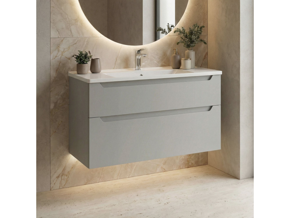Móvel para lavatório «Messina 100 v2» - 100 x 45 x 55 cm - Matte Cashmere
