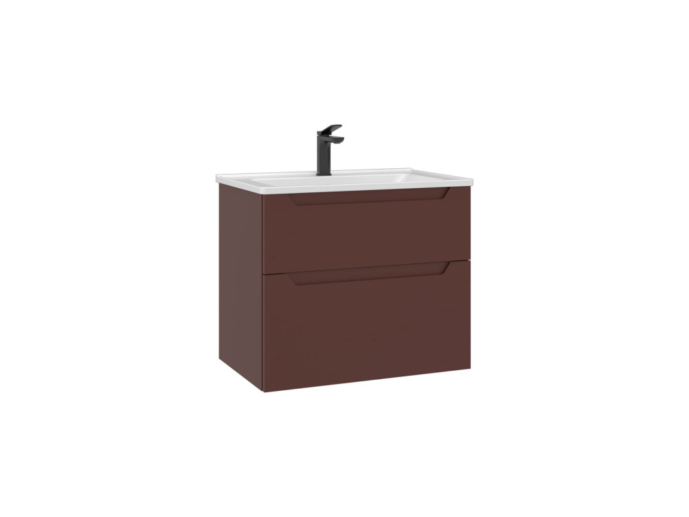Móvel para lavatório «Messina 65 v2» - 65 x 45 x 55 cm - Vermelho mate
