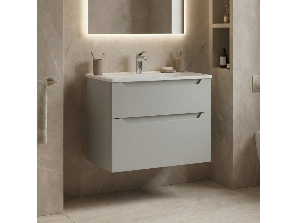 Móvel para lavatório «Messina 65 v2» - 65 x 45 x 55 cm - Matte Cashmere