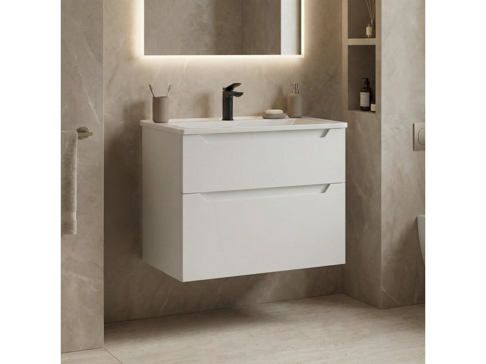 Móvel para lavatório «Messina 65 v2» - 65 x 45 x 55 cm - Branco mate