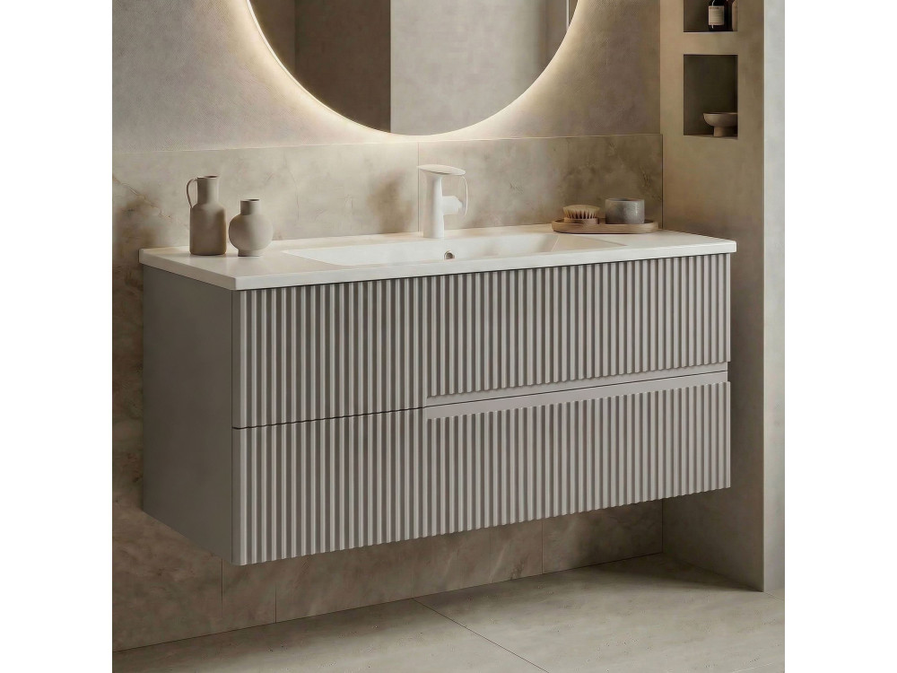 Móvel para lavatório «Moonlight 120» - 121 x 51 x 51 cm - Matte Mink