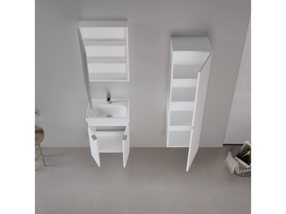 Móvel para lavatório «Desna 50» - 50 x 38 x 58 cm - Branco mate