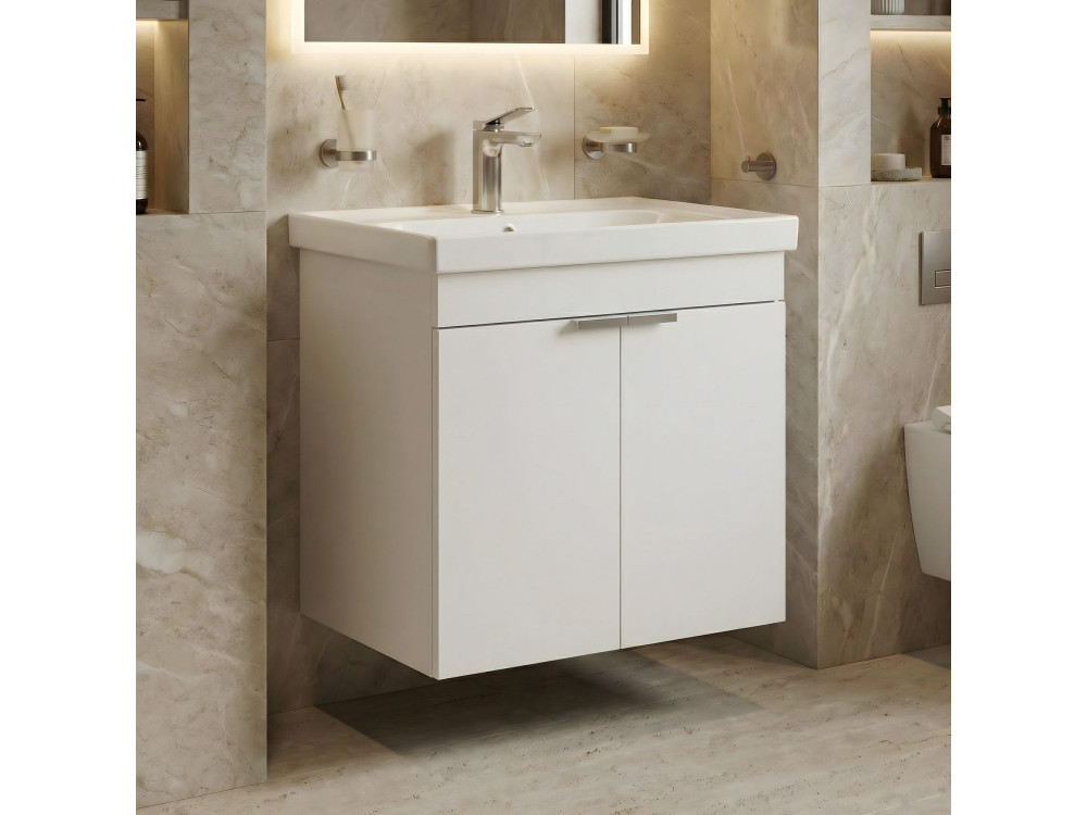 Móvel para lavatório «Desna 60» - 60 x 45 x 58 cm - Branco mate