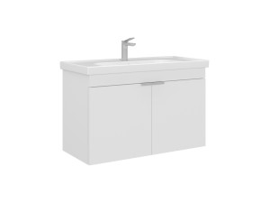 Móvel para lavatório «Desna 90» - 90 x 45 x 58 cm - Branco mate