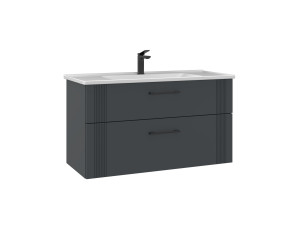 Móvel para lavatório «Bari 100 v2» - 100 x 45 x 55 cm - Antracite mate