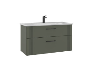 Móvel para lavatório «Bari 100 v2» - 100 x 45 x 55 cm - Verde mate