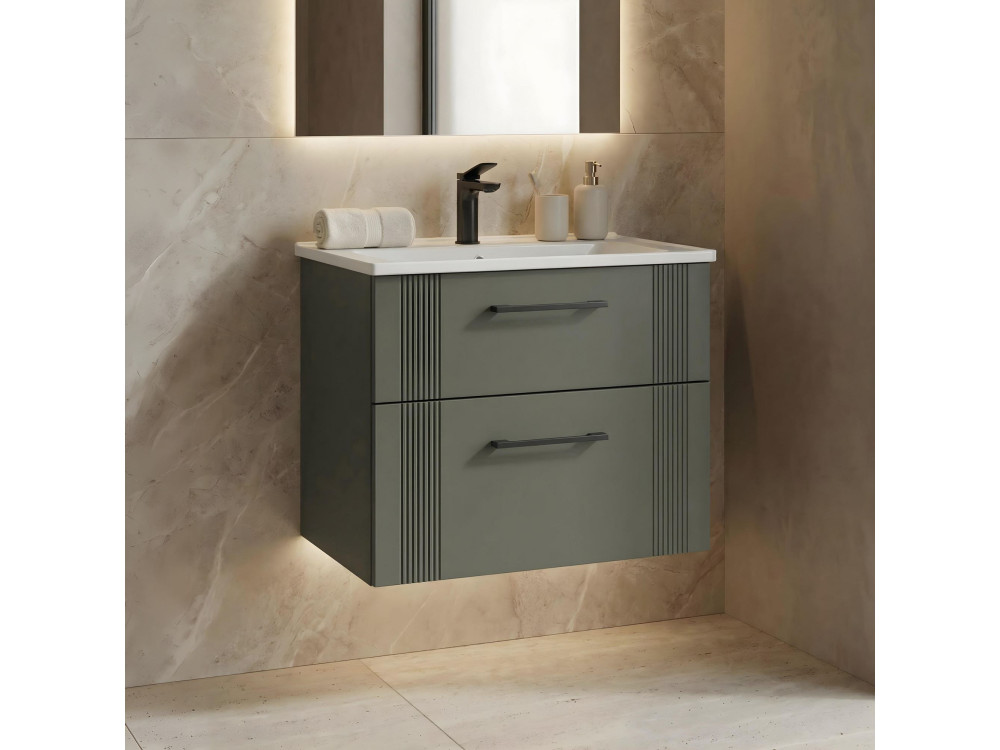 Móvel para lavatório «Bari 65 v2» - 65 x 45 x 55 cm - Verde mate