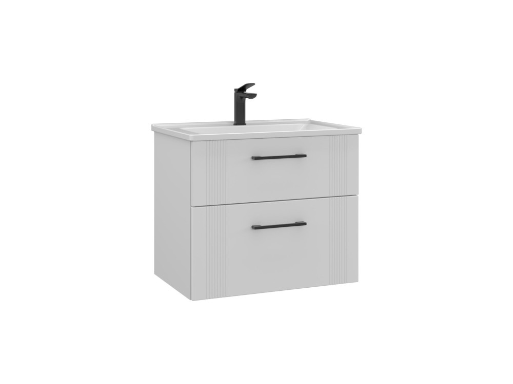 Móvel para lavatório «Bari 65 v2» - 65 x 45 x 55 cm - Branco mate