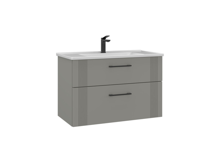 Móvel para lavatório «Bari 85 v2» - 85 x 45 x 55 cm - Cashmere mate
