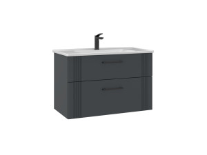 Móvel para lavatório «Bari 85 v2» - 85 x 45 x 55 cm - Antracite mate