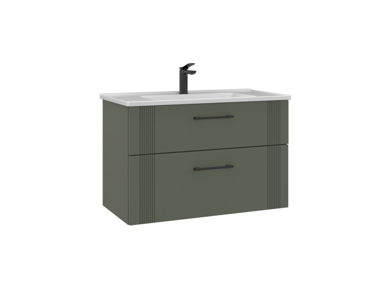 Móvel para lavatório «Bari 85 v2» - 85 x 45 x 55 cm - Verde mate
