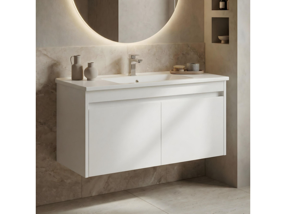 Móvel para lavatório «Arno 100» - 100 x 45 x 52 cm - Branco
