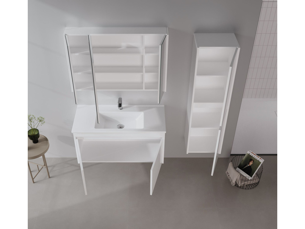 Móvel para lavatório «Arno 100» - 100 x 45 x 52 cm - Branco