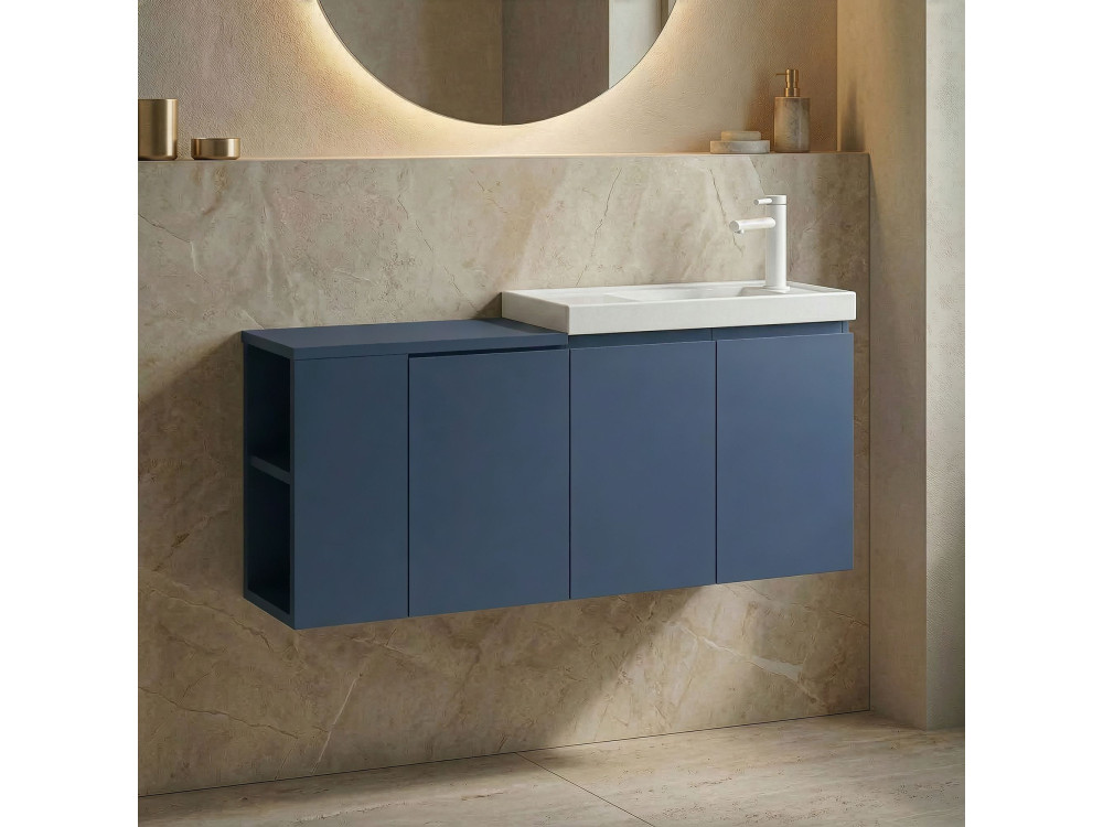Móvel para lavatório «Ferla 110» - 110 x 22 x 45 cm - Azul Petróleo
