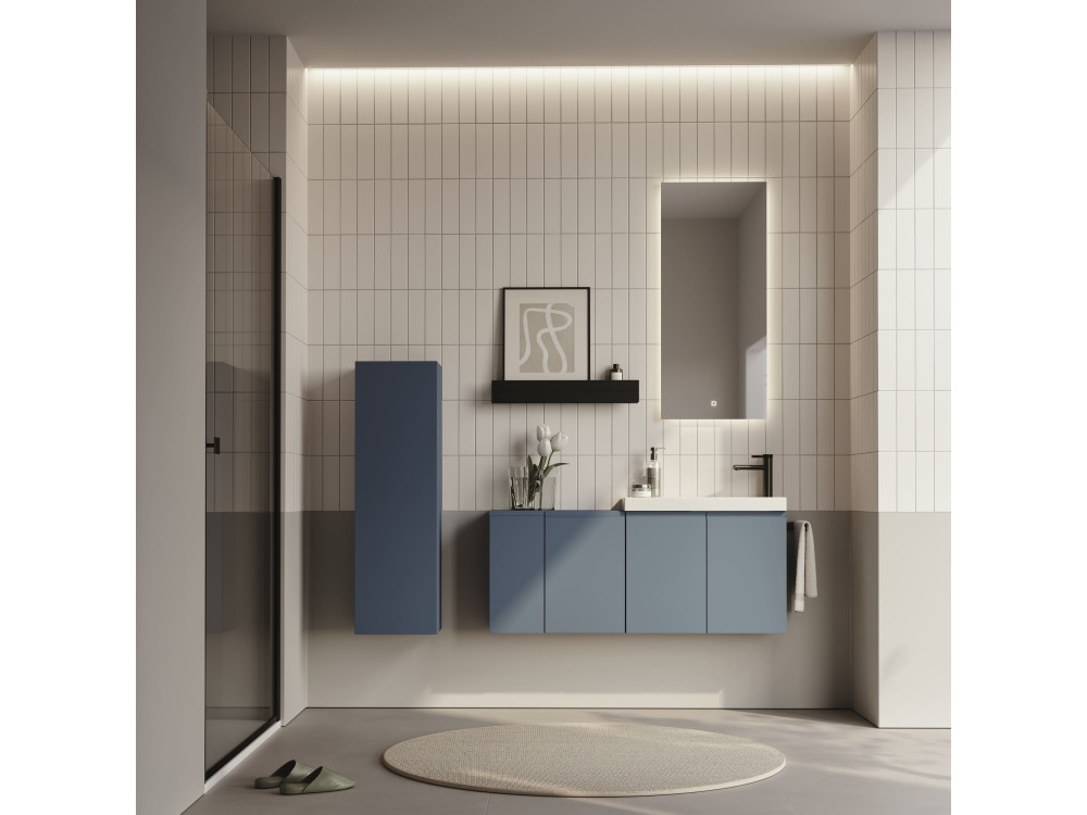 Móvel para lavatório «Ferla 110» - 110 x 22 x 45 cm - Azul Petróleo