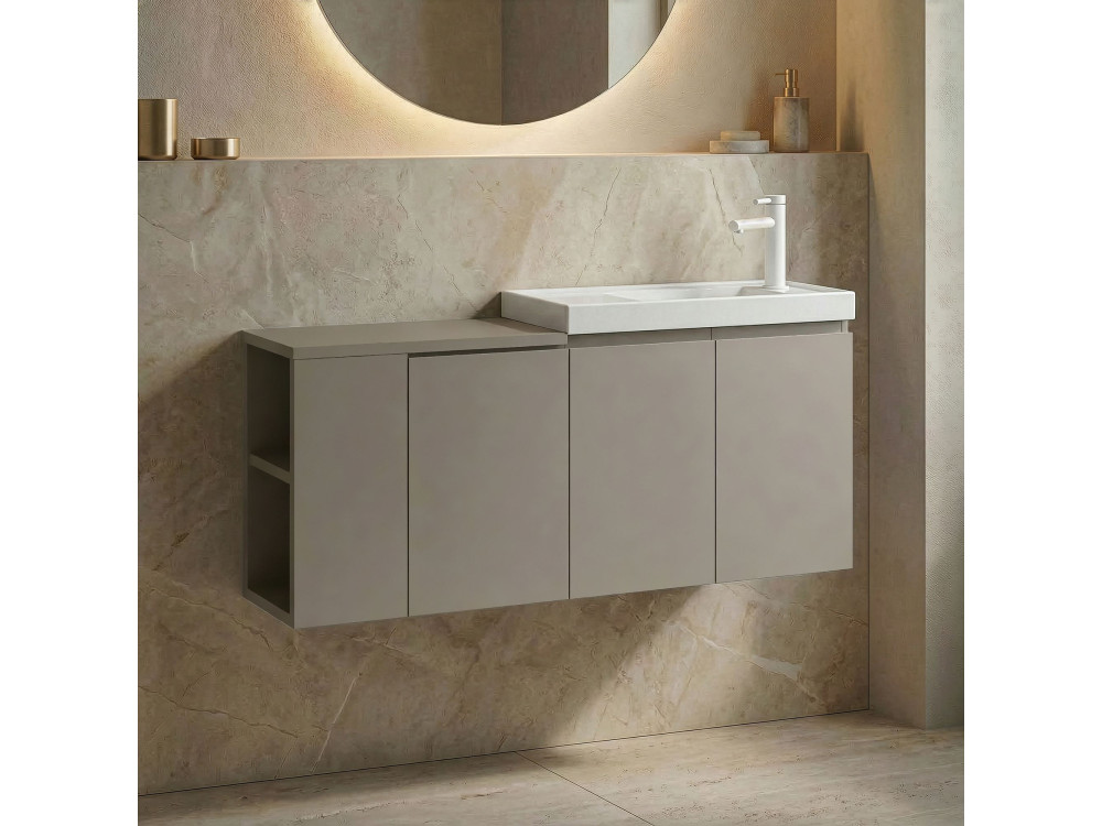 Móvel para lavatório «Ferla 110» - 110 x 22 x 45 cm - Matte Mink