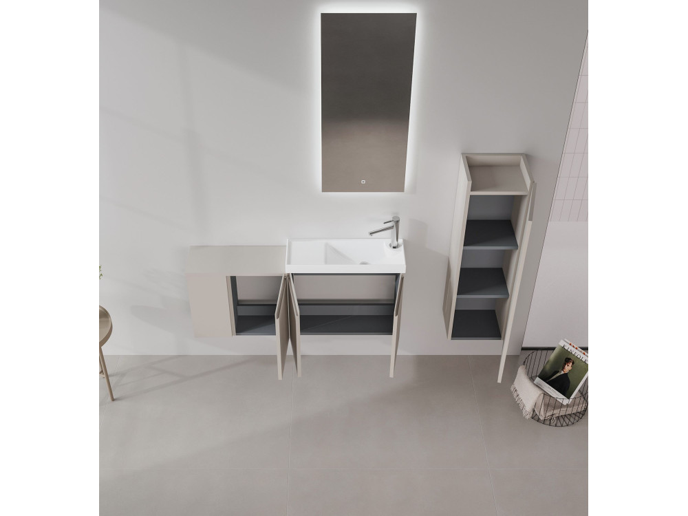 Móvel para lavatório «Ferla 110» - 110 x 22 x 45 cm - Matte Mink