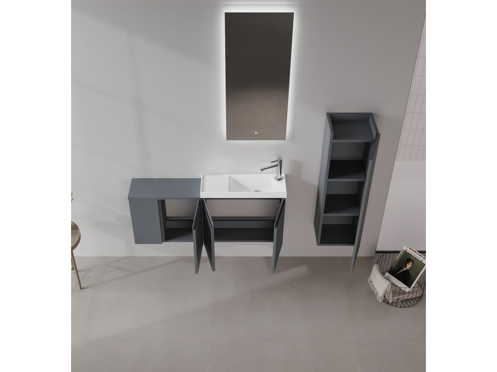 Móvel para lavatório «Ferla 110» - 110 x 22 x 45 cm - Antracite mate