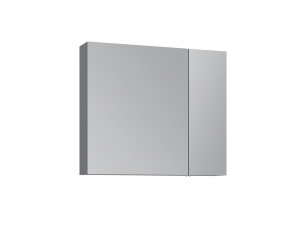 Móvel de casa de banho com espelho «Nuvola 80 v2» - 75 x 16 x 66 cm - Cinza