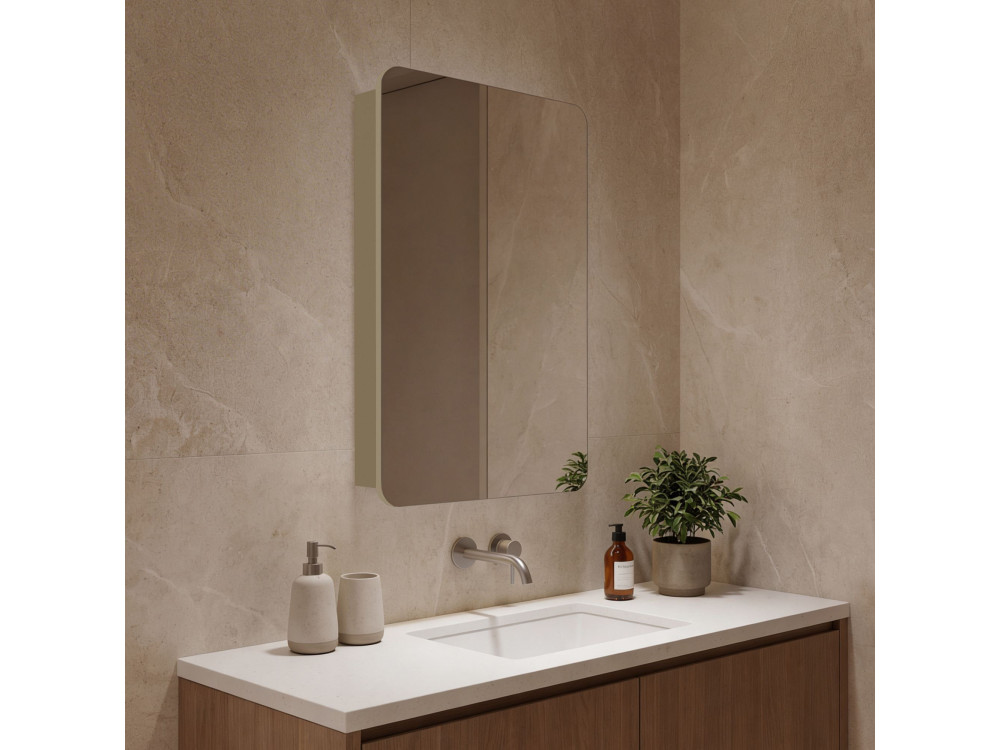 Móvel de casa de banho com espelho «Orbit 50» - 50 x 16 x 71 cm - Mink
