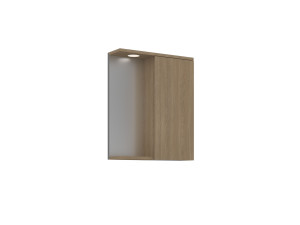 Móvel de casa de banho com espelho «Purus 55» - 56 x 18 x 68 cm - Carvalho de Sónomo