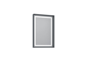 Espelho decorativo em madeira «Craft 60 x 90 v2» - 60 x 10 x 90 cm - Antracite mate