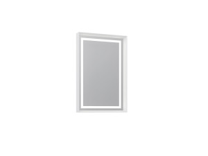 Espelho decorativo em madeira «Craft 60 x 90 v2» - 60 x 10 x 90 cm - Branco mate
