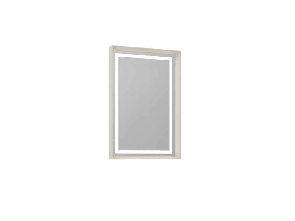 Espelho decorativo em madeira «Craft 60 x 90 v2» - 60 x 10 x 90 cm - Matte Mink