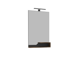 Espelho decorativo em madeira «Galia 60» - 60 x 14 x 100 cm - Nogueira escura