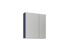 Móvel de casa de banho com espelho «Bari 60» - 60 x 16 x 66 cm - Azul-marinho mate