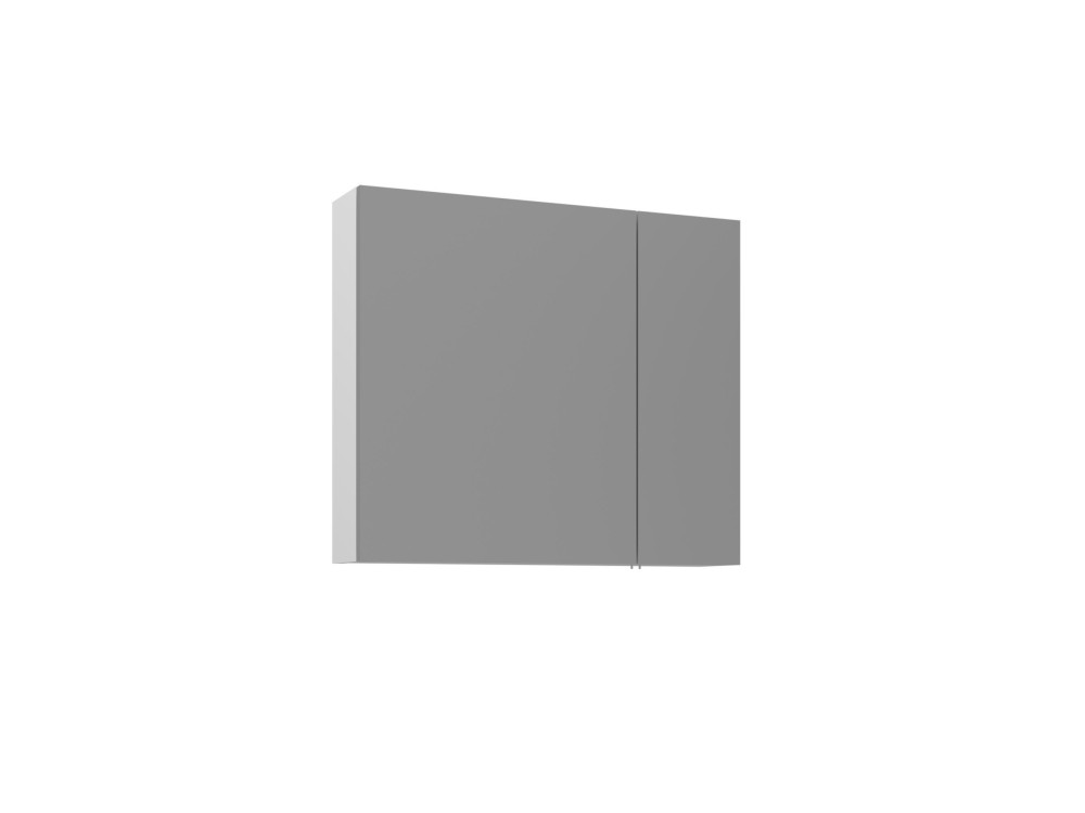 Móvel de casa de banho com espelho «Bari 80» - 75 x 16 x 66 cm - Branco mate
