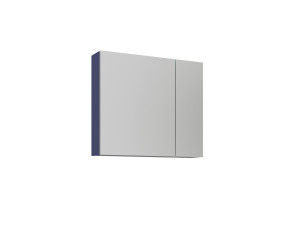 Móvel de casa de banho com espelho «Bari 80» - 75 x 16 x 66 cm - Azul-marinho mate