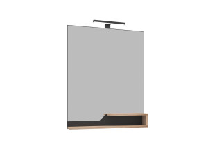 Espelho decorativo em madeira «Galia 80» - 60 x 14 x 100 cm - Carvalho